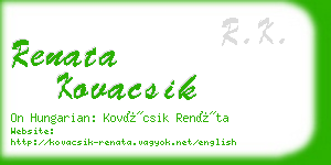 renata kovacsik business card